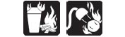 Class A:C Fire Extinguishers usage symbols